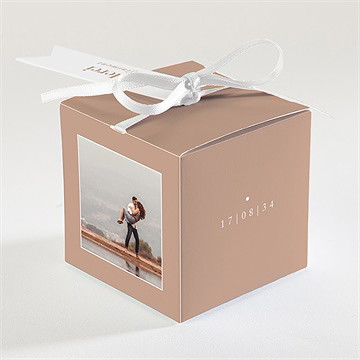 Boîte de dragées mariage engagés - Dos de la boîte