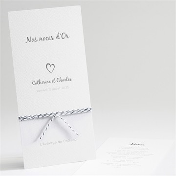 Menu anniversaire de mariage noces d'or