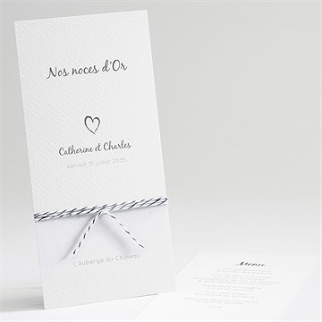 Menu anniversaire de mariage noces d'or