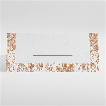 Marque-place mariage passionnément - Dos du marque-place