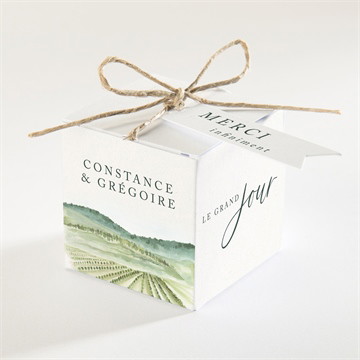 Boîte de dragées mariage vigne