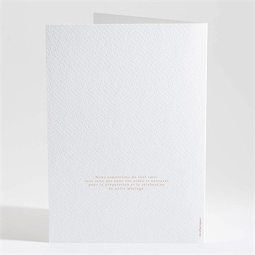 Livret de messe mariage passionnément - Dos du livret