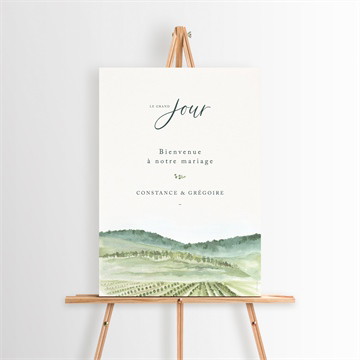 Panneau bienvenue vigne