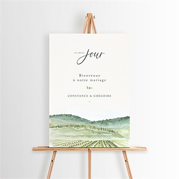 Panneau bienvenue vigne