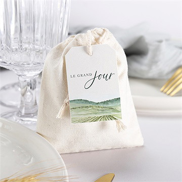 Pochon mariage  vigne - Mise en situation