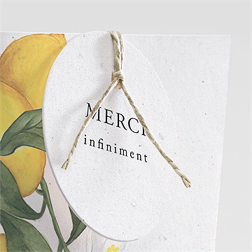 Boîte de dragées mariage citron étui - Détail de la boîte