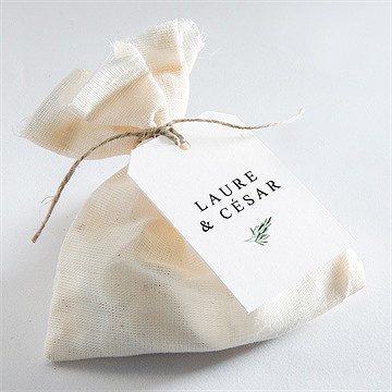 Etiquette mariage lavande - Mise en situation