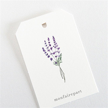 Etiquette mariage lavande - Dos de l'étiquette