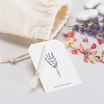 Pochon mariage  lavande - Mise en situation