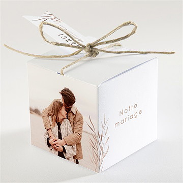 Boîte de dragées mariage l'arche - Dos de la boîte