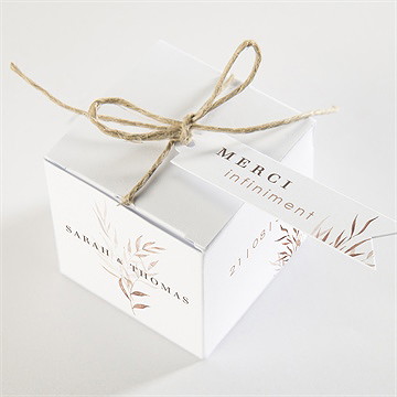 Boîte de dragées mariage l'arche - Dessus de la boîte