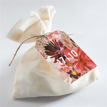 Etiquette mariage floral - Mise en situation