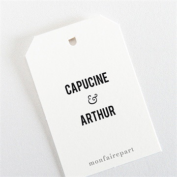 Etiquette mariage floral - Dos de l'étiquette