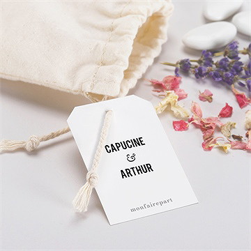 Pochon mariage  floral - Mise en situation