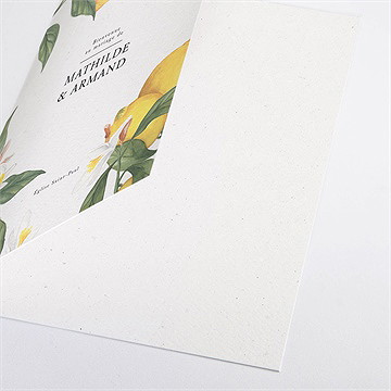 Livret de messe mariage citron - Détail du livret