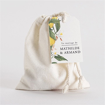 Pochon mariage  citron