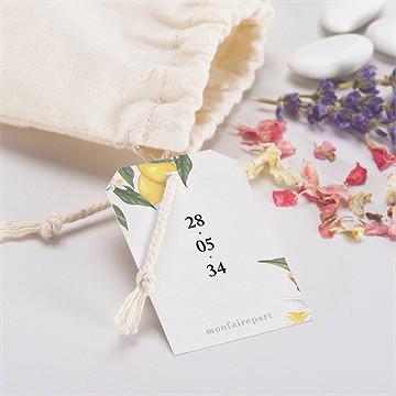 Pochon mariage  citron - Mise en situation