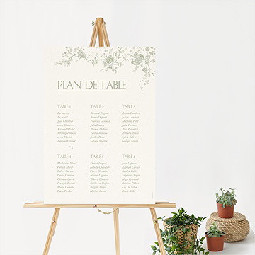Plan de table mariage arbre de vie - Mise en situation