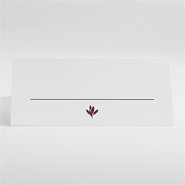 Marque-place mariage bordeaux - Dos du marque-place