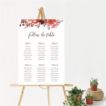 Plan de table mariage bordeaux - Mise en situation