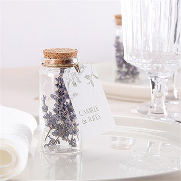 Mignonette mariage arbre de vie étiquette - Mise en situation