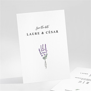 Save the Date mariage lavande