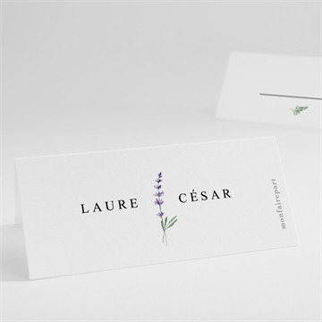 Marque-place mariage lavande
