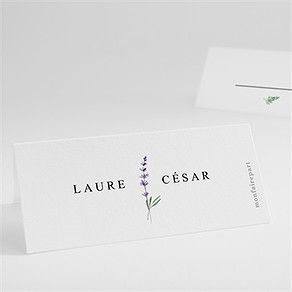 Marque-place mariage lavande