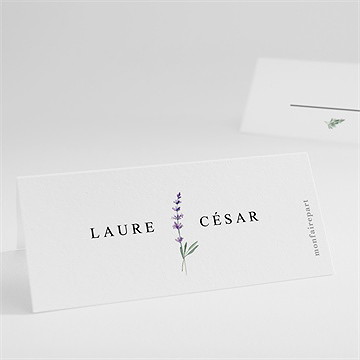 Marque-place mariage lavande