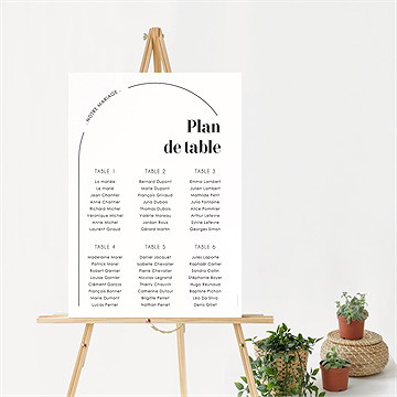 Plan de table mariage tendance - Mise en situation