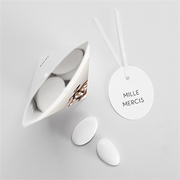 Boîte de dragées mariage tendance étui - Intérieur de la boîte