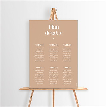Plan de table mariage engagés