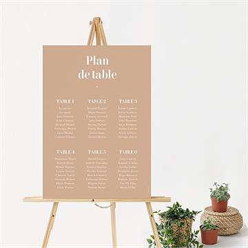 Plan de table mariage engagés - Mise en situation