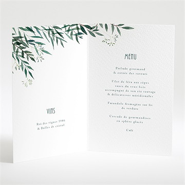 Menu anniversaire de mariage all in one invitation - Intérieur du menu