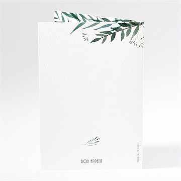 Menu anniversaire de mariage all in one invitation - Dos du menu