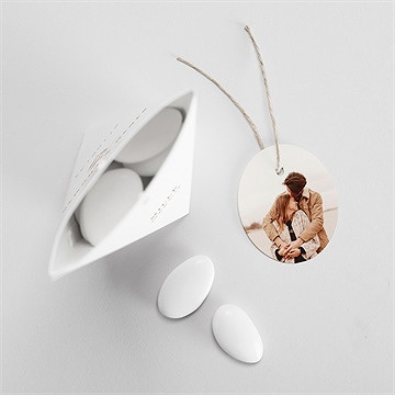 Boîte de dragées mariage l'arche étui - Intérieur de la boîte