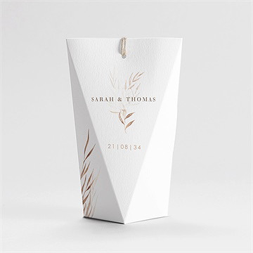 Boîte de dragées mariage l'arche étui - Dos de la boîte