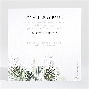 Save the Date mariage tropical