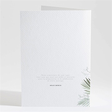 Livret de messe mariage tropical - Dos du livret