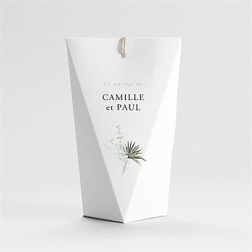 Boîte de dragées mariage tropical étui - Dos de la boîte