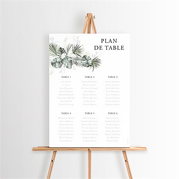 Plan de table mariage tropical