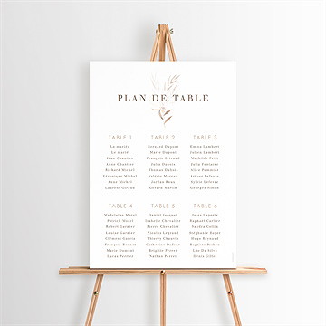 Plan de table mariage l'arche