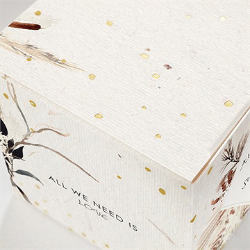 Boîte de dragées mariage pampa dorure - Dos de la boîte