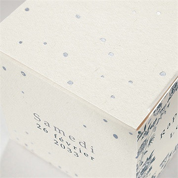 Boîte de dragées mariage tropiques argenté - Marquage à chaud OR