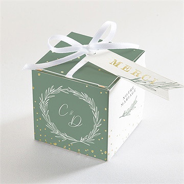 Boîte de dragées mariage tout pour toi dorure