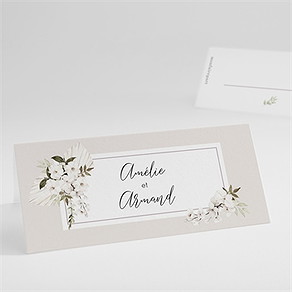 Marque-place mariage orchidées
