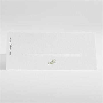 Marque-place mariage orchidées - Dos du marque-place