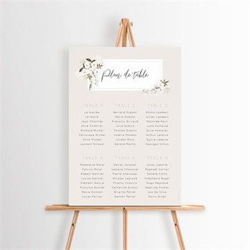 Plan de table mariage orchidées