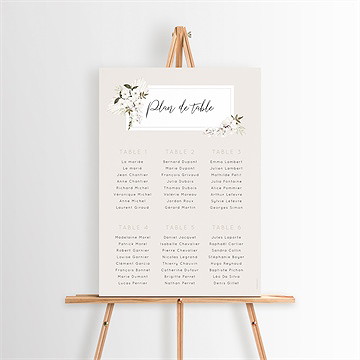 Plan de table mariage orchidées