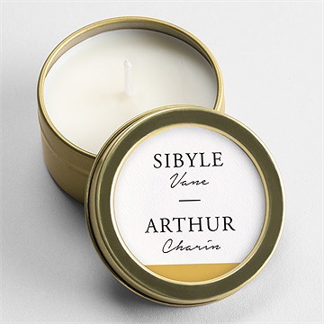 Bougie mariage gatsby or